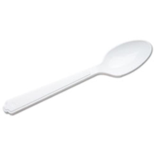 EATING UTENSILS Plastic Spoon, White 2,000 Ct. Box (10 boxes per pack)