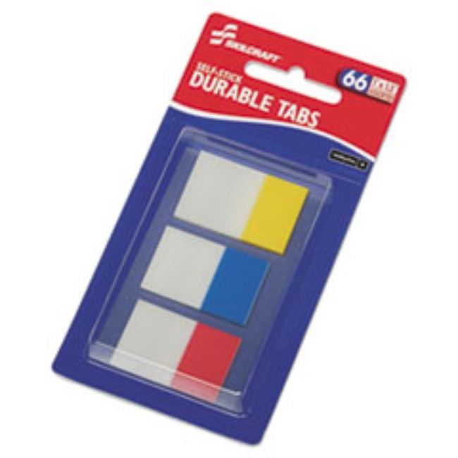 SELF-STICK TABS/PAGE MARKERS, 1", BRIGHT, ASST, 66CT/SET, (10 SETS PER PACK)