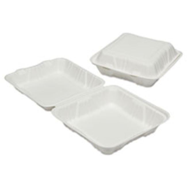 CLAMSHELL HINGED LID TOGO FOOD CONTAINERS, 9X9X3, 200CT/PACK