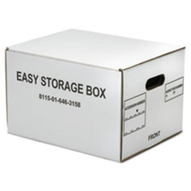 EASY STORAGE BOX, 14 3/4 X 12 X 9 1/2, WHITE, 12CT/BUNDLE, (5 BUNDLES PER PACK)