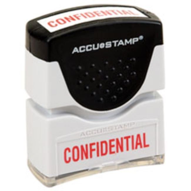 PRE-INKED MESSAGE STAMP, CONFIDENTIAL, RED (5 PACK)