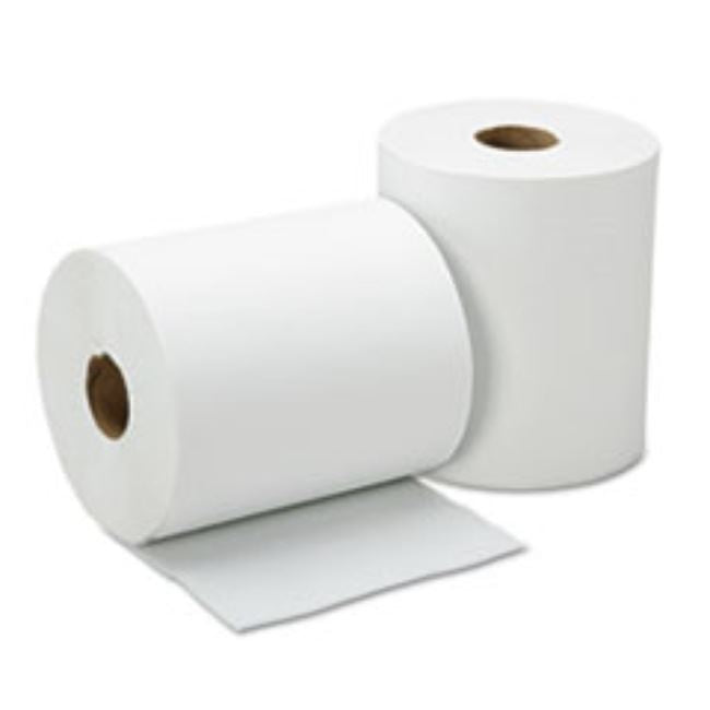 CONTINUOUS ROLL PAPER TOWEL, 8" X 600FT, WHITE, 12 ROLLS/BOX