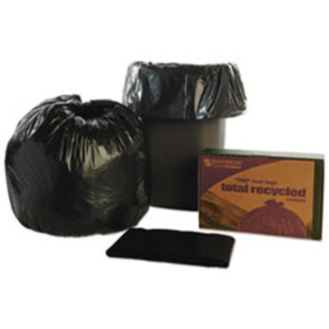 RECYCLED TRASH CAN LINERS, 33 X 40, BLACK/BROWN, BOX OF 100 (5 BOXES PER PACK)