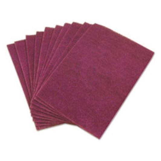 LIGHT CLEANING SCOURING PAD, 6 X 9, NYLON, MAROON, 20ct/box (5 boxes per pack)