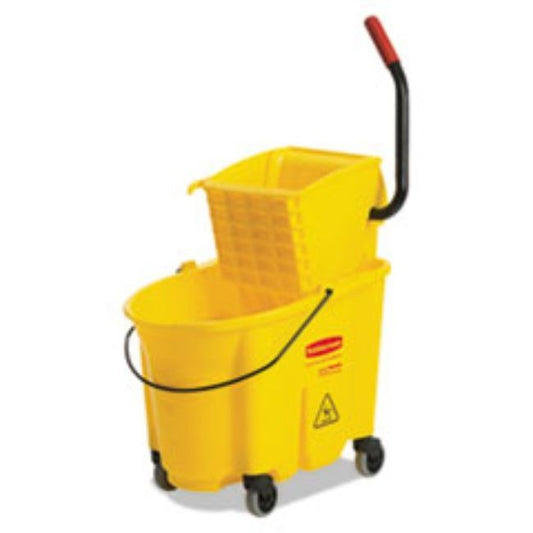 COMBINATION WET MOP BUCKET AND WRINGER, 35QT, YELLOW,  (1 per pack)