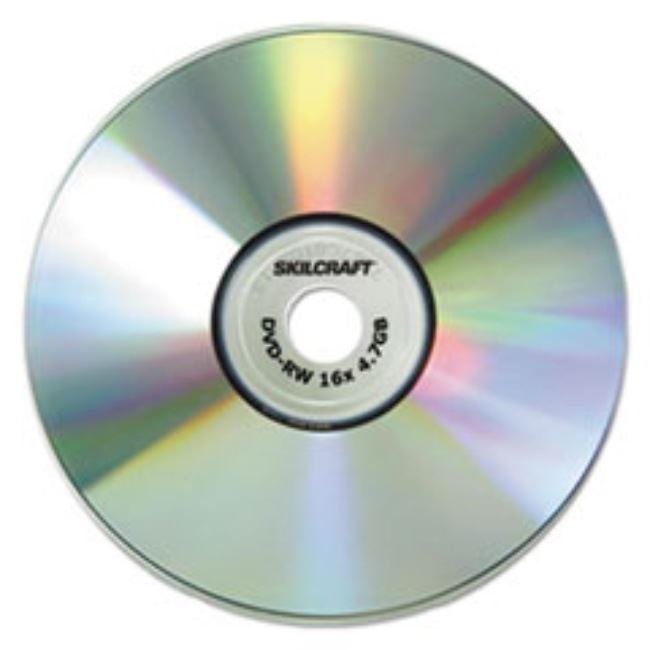 BRANDED ATTRIBUTE MEDIA DISKS, DVD-RW, 4.7GB, 4X, SILVER, 5CT. (5 PER PACK)
