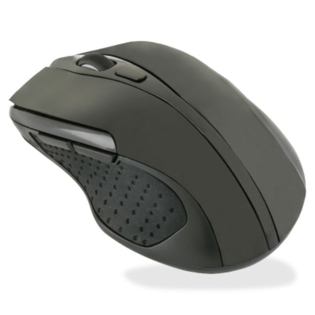 OPTICAL WIRELESS MOUSE, SIX-BUTTON, BLACK, (5 PER PACK)