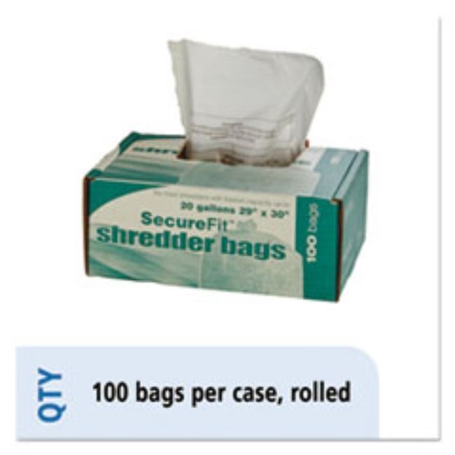 HEAVY-DUTY SHREDDER BAGS, 20 GAL CAPACITY, BOX OF 100 (5 PER PACK)