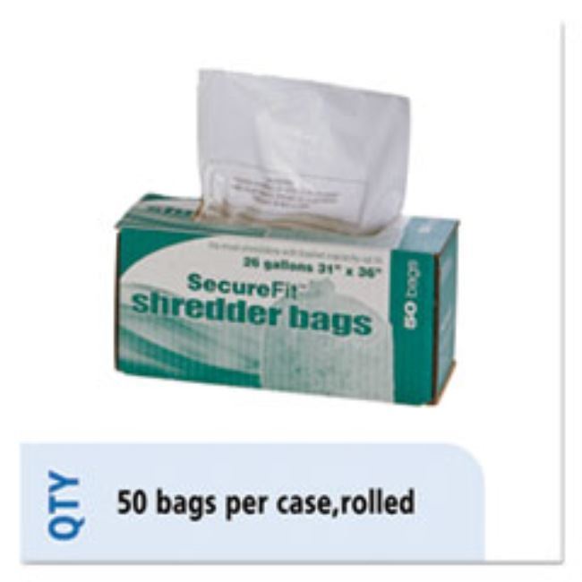 HEAVY-DUTY SHREDDER BAGS, 26 GAL CAPACITY, 100CT/BOX (5 BOXES PER PACK)