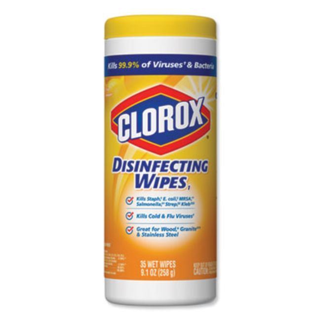 Disinfecting Wipes, 7 X 8, Crisp Lemon, 35/Canister