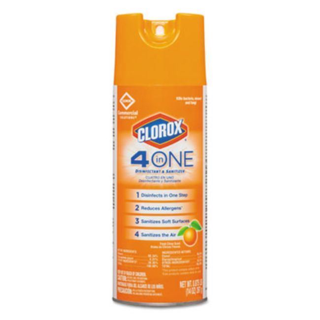 4-In-One Disinfectant & Sanitizer, Citrus, 14Oz Aerosol
