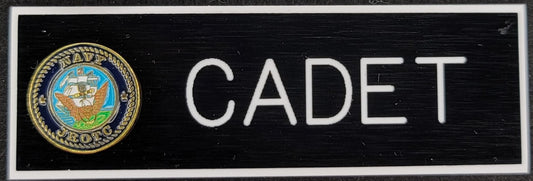 Navy Nameplate W/ Emblem 1 Line (1" x 3")