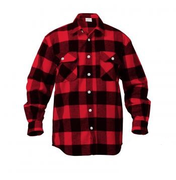 Rothco Extra Heavyweight Buffalo Plaid Flannel Shirt-Red Plaid