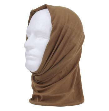 Rothco Multi-Use Neck Gaiter and Face Covering Tactical Wrap-Coyote Brown