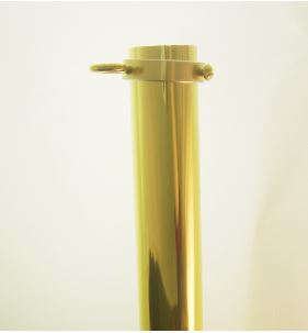 71G 7ft. X 1 in. Gold Aluminum Flagpole
