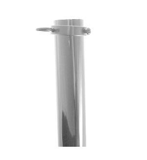 71S 7 ft. X 1 in. Silver Aluminum Flagpole