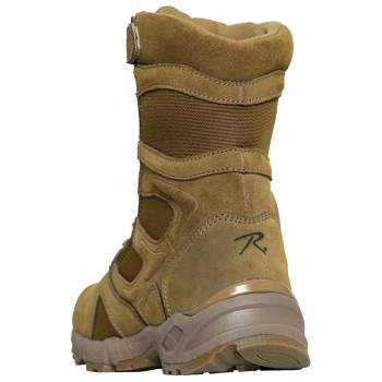 Rothco Forced Entry 8" Deployment Boots With Side Zipper-Coyote Brown