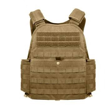 Rothco MOLLE Plate Carrier Vest-Coyote Brown