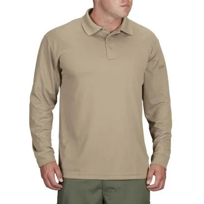 Propper® Men's Uniform Polo - Long Sleeve (Silver Tan)