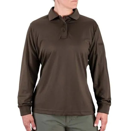 Propper® Women's Uniform Polo - Long Sleeve (Brown)